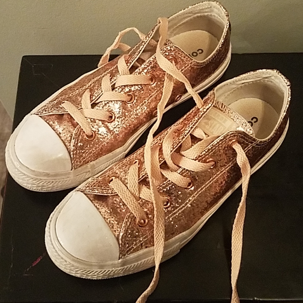 Converse Pink Glitter Gem